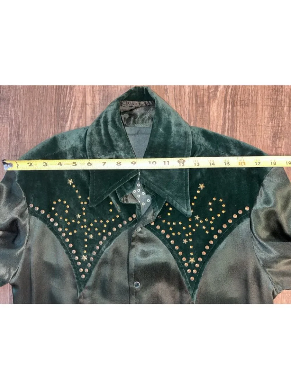 1970s Custom Western Pant Suit Satin Velvet Professional Singer Music Stage S
